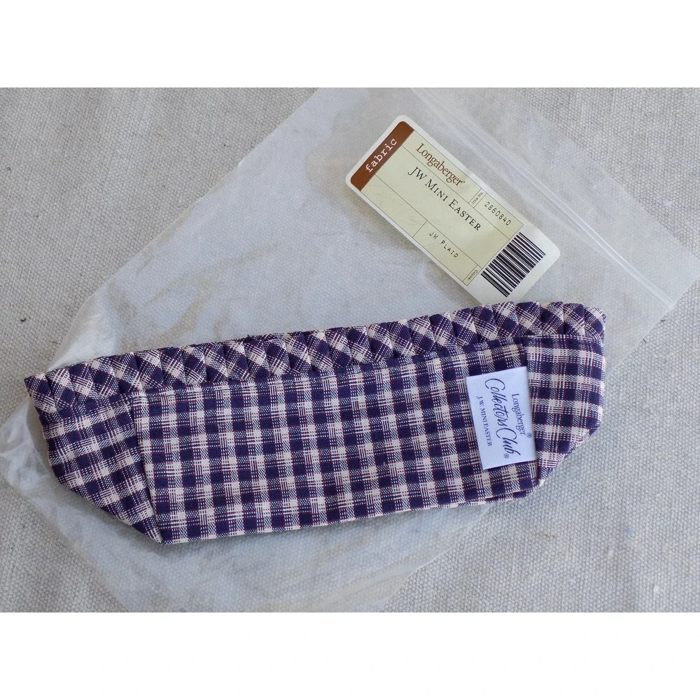 JW Plaid J.W. Mini Easter Basket Liner Longaberger
